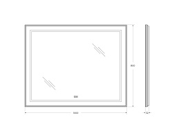 BelBagno Зеркало SPC-KRAFT-1000-800-LED-TCH-WARM-NERO – фотография-10