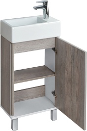 Акватон Тумба под раковину Эмма 45 белая/дуб наварра – фотография-2