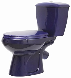 Оскольская керамика Унитаз-компакт Элисса 419240 синий – фотография-1