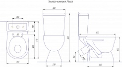 Rosa Унитаз-компакт Ресса белый – фотография-3