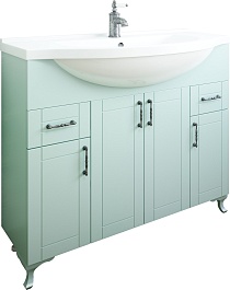 Sanflor Тумба с раковиной Глория 105 серая матовая – фотография-1