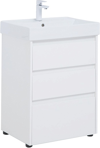 Aquanet Тумба с раковиной Nova Lite 60 белая глянцевая – фото-1