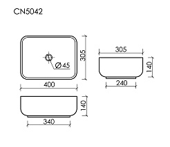 Ceramicanova Мебельная раковина Element 40 CN5042 белая – фотография-6