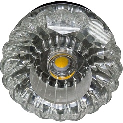 Feron Встраиваемый светильник JD88 LED прозрачный,хром – фотография-1