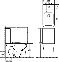 Azario Унитаз-компакт Velise AZ-1222A безободковый с бачком с сиденьем микролифт белый – фотография-13