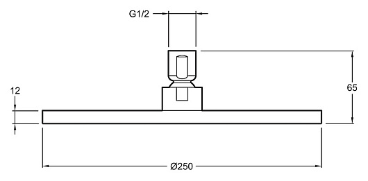 Jacob Delafon Верхний душ "Katalyst E13689-CP" – картинка-3