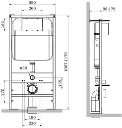 SantiLine Унитаз подвесной SL-5005 с инсталляцией SL-01 – фотография-7