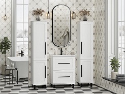 Misty Тумба c раковиной Модерн 60 белая – фотография-9