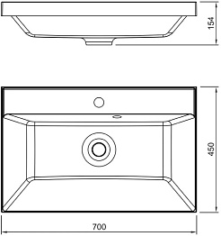 Style Line Тумба с кварцевой раковиной антрацит Матис 70 крем – фотография-5