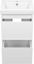 Misty Тумба под раковину Алиса 40 подвесная белая – фотография-3