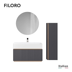 Jorno Тумба под раковину Filoro 90 подвесная антрацит – фотография-9