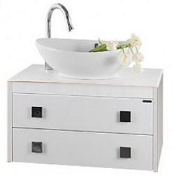 Водолей Мебель для ванной "Сильвия S-40 75" белый – фотография-4