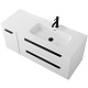 Cezares Тумба с раковиной Eco Cer-N 120-1 R bianco lucido CZR-8095-120-R ручки матовые чёрные – фотография-22