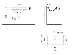 GSI Подвесная раковина Sand 9022111 80 см – фотография-4