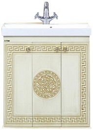 Misty Тумба с раковиной "Olimpia Lux 75" бежевая патина – фотография-1