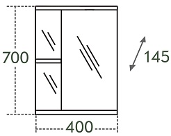 СанТа Зеркальный шкаф Ника 40 фацет R – фотография-5