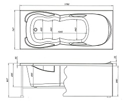 Aquanet Акриловая ванна Viola NEW 180х75 см – фотография-9