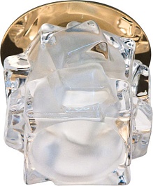 Feron Встраиваемый светильник JD108 JCD9 прозрачный-матовый, золото – фотография-1