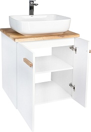 Viant Тумба с раковиной Мюнхен 60 со столешницей подвесная белая матовая – фотография-3