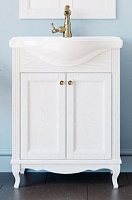 ValenHouse Тумба с раковиной Эллина 65 белая, фурнитура бронза