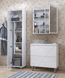 Vigo Тумба с раковиной Geometry 2-800 белая – фотография-6