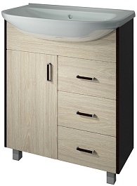 Какса-а Мебель для ванной Карлос 75 дуб сантана/венге – фотография-3