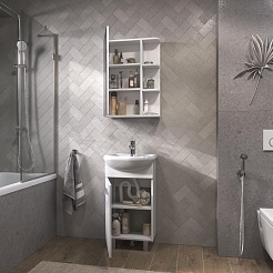 Vigo Мебель для ванной Hoska 45 белая – фотография-3