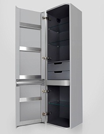 Am.Pm Пенал для ванной Sensation L серый шелк – фотография-2