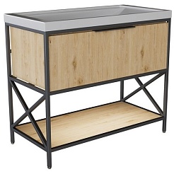 Mixline Мебель для ванной Бруклин 100 дуб бунратти – фотография-5