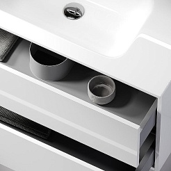 Sancos Тумба с раковиной Urban 90 белый глянец раковина Element 91 CN7002 – фотография-6