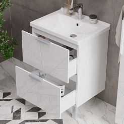 Volna Мебель для ванной Twing 60.2Y белая – фотография-6