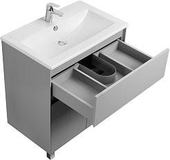 Акватон Мебель для ванной Форест 75 серый туманный – фотография-10