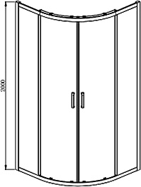 Aquatek Душевой уголок Ария 100x100 AQ ARI RO 10020CH профиль хром стекло прозрачное – фотография-12