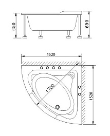 Appollo Акриловая ванна AТ-2121А – фотография-2