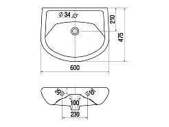 Керамин Умывальник Стиль 60 – фотография-4