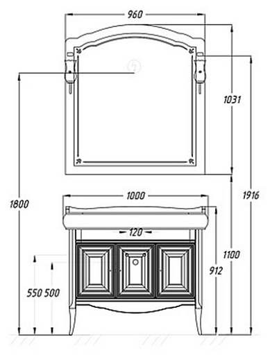 Opadiris Мебель для ванной Лоренцо 100 белая – фотография-4