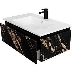 Cezares Тумба под раковину Slider 80 подвесная чёрный фьюжн – фотография-4