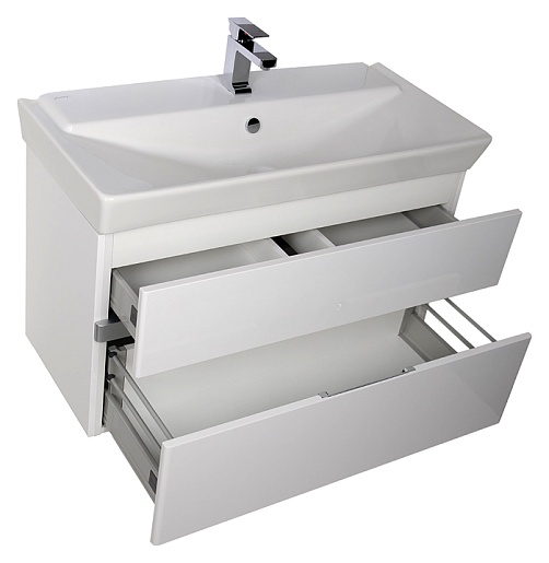 Aquanet Мебель для ванной "Виго 100" белая – фотография-8