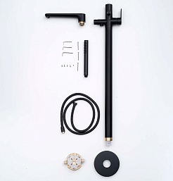 Aquatek Душевая стойка Ника AQ1845MB черный матовый – фотография-3