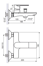 Excellent Смеситель для ванны GLAD ARAC.1105CR хром – фотография-3