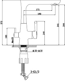 Ewigstein Смеситель для кухни 3223515 иней – фотография-2