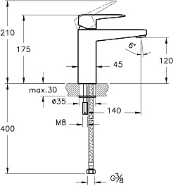 Vitra Смеситель для раковины Root Square A4273126EXP медь – фотография-3