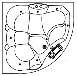 Kolpa San  Комплект гидромассажа Kolpa San Gaya Elite (массаж: боковой) – фотография-2