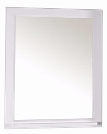 ASB-Woodline Зеркало для ванной Бергамо 65 белое, массив ясеня – фотография-1