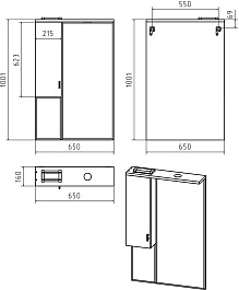 Misty Зеркальный шкаф Дива 65 L белый – фотография-3