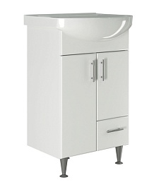 Mixline Тумба под раковину Веста 50 белая 2 створки 1 ящик – фотография-1
