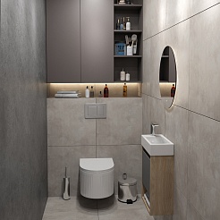 Teymi Тумба с раковиной Nura 37 L подвесная дуб/графит – фотография-12