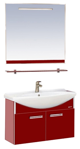Misty Мебель для ванной Джулия 85 подвесная бордо – фото-1