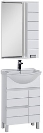 Aquanet Мебель для ванной "Доминика 55" белая (171325) – фотография-1