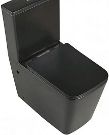 Esbano Унитаз компакт Duero безободковый черный матовый – фотография-4